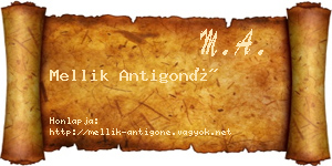 Mellik Antigoné névjegykártya